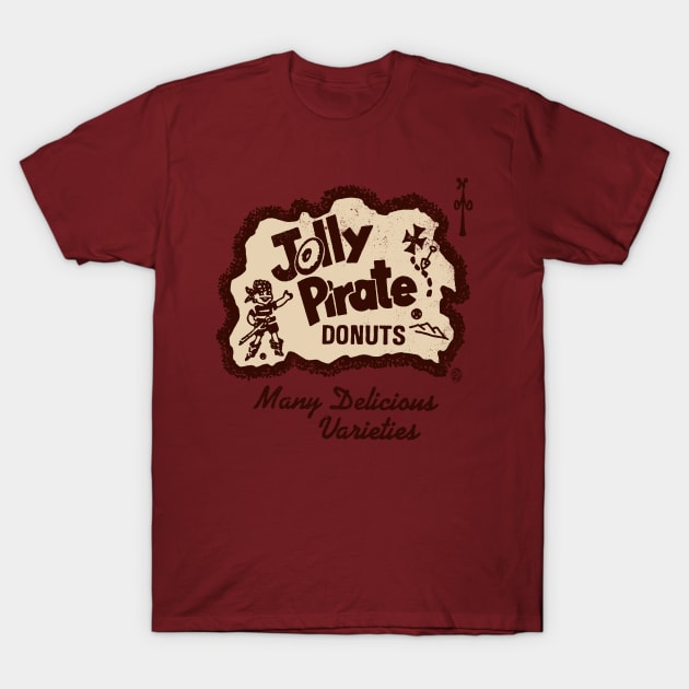 Vintage Jolly Pirate Donuts T-Shirt by StudioPM71